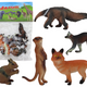 Animal Figures Set Squirrel Meerkat Anteater Fox Lemur 5 Pcs.