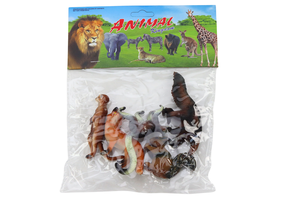 Animal Figures Set Squirrel Meerkat Anteater Fox Lemur 5 Pcs.