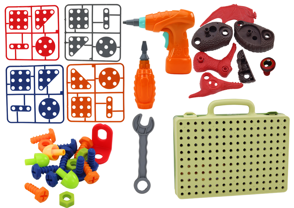 3d Construction Puzzle Blocks Diy Dinosaurs Disassembly Drill