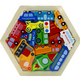 Puzzle Jigsaw Vehicles Rocket Wooden Blocks Colorful 15 Pieces.