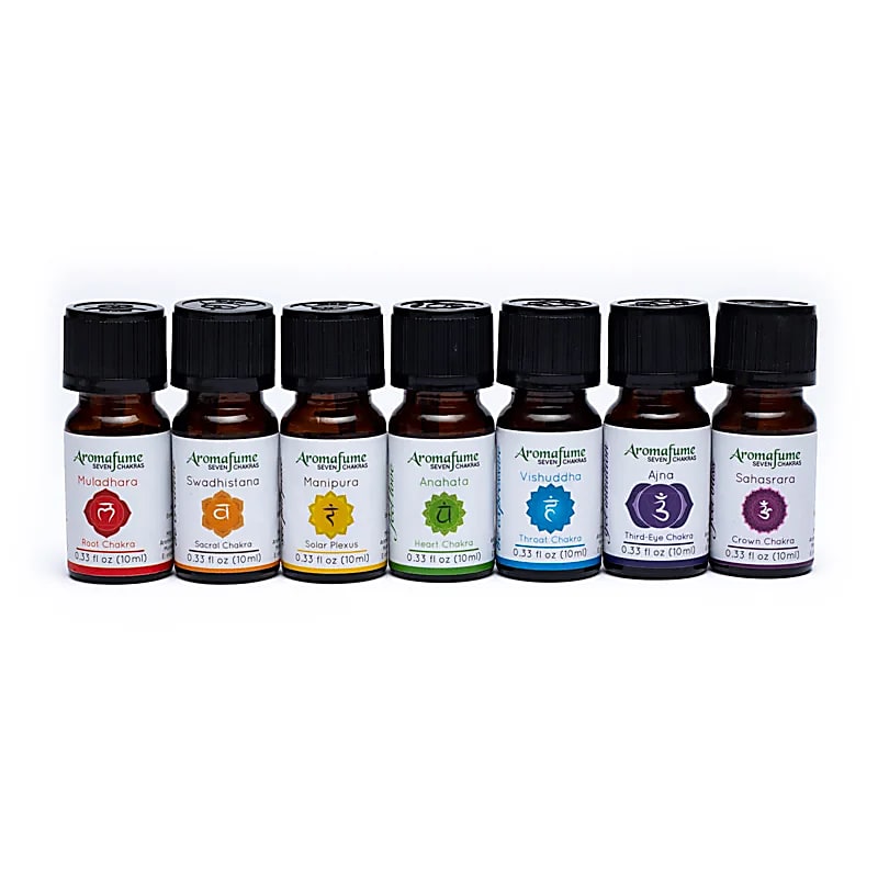 Chakra etherische oliemengsel Set van 7 Aromafume - 7x10ml