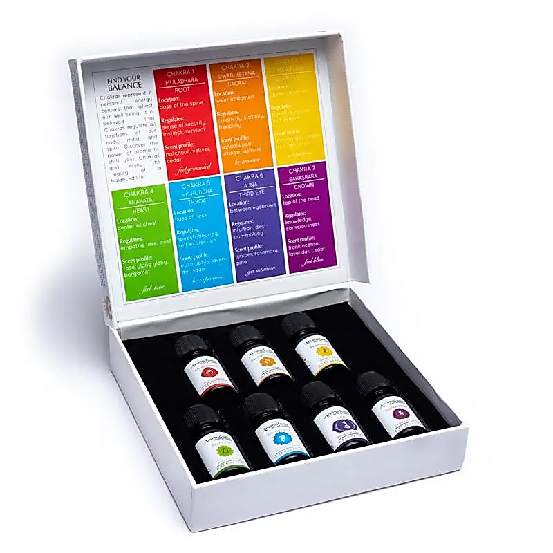 Chakra etherische oliemengsel Set van 7 Aromafume - 7x10ml