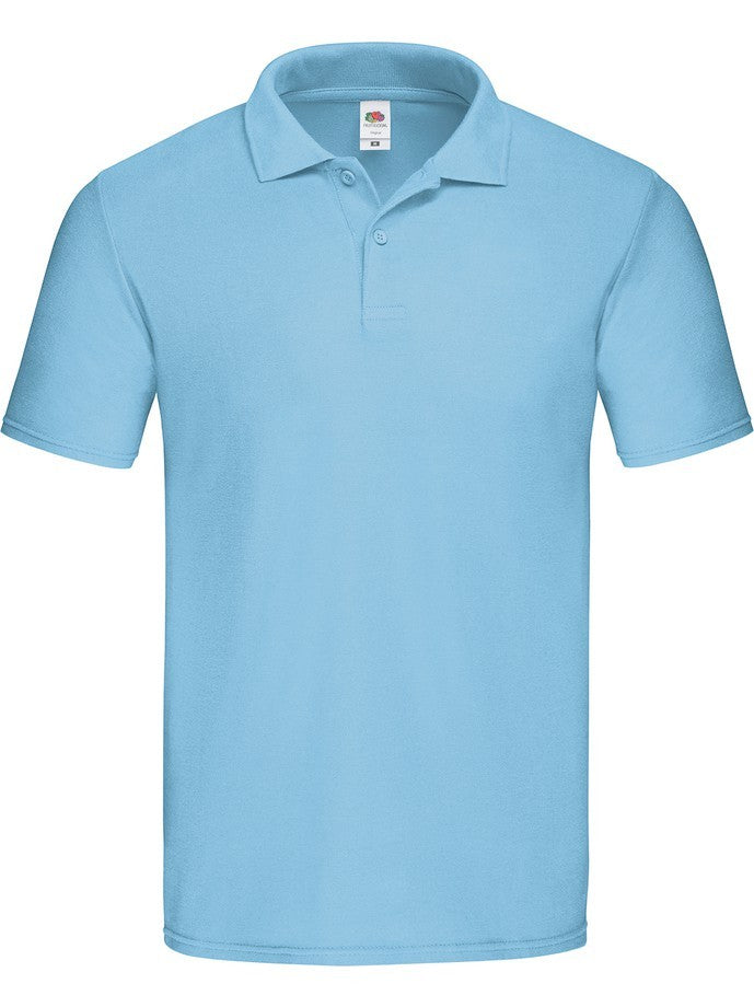 Polo Fruit Of The Loom Original Adulto Azul Cielo