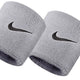 Polsini Nike Swoosh Argento opaco-Grigio nero