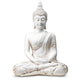 Buddha v meditácii Biele Thajsko - 694 G; Rozmery 20 x 11 x 27,5 cm