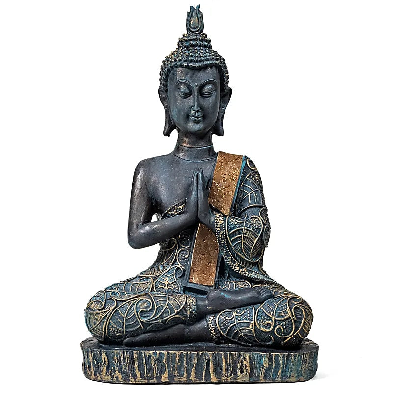 Praying Buddha Antique Look Thaiföld - 416 G; 14x7,5x22 cm