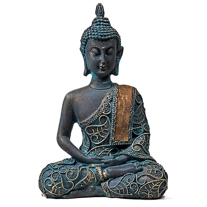 Budda W Medytacji Antyczny wygląd Tajlandia - 170 G; 9x5x14 cm Zestaw 2 szt
