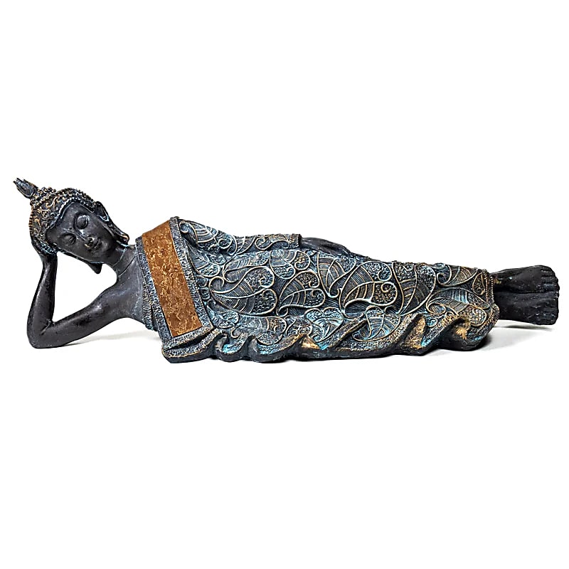 Fekvő Buddha Antik Look Thaiföld - 596 G; 36x9x11 cm