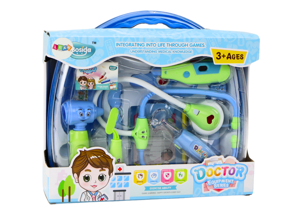 Little Doctor Medical Kit In Suitcase Lights Blue Sounds
