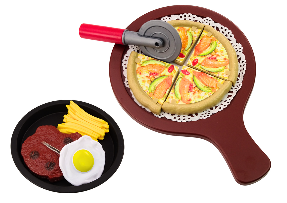 Snabbmatsset Frukt Biff Glass Tillbehör Pizza Pommes frites 26 St.