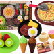 Snabbmatsset Frukt Biff Glass Tillbehör Pizza Pommes frites 26 St.