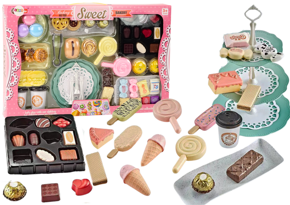 Confectionery Cafe Set Sweets Figurines Coffee Cake 50 Pieces.