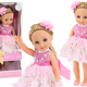 Pop Roze Jurk Lang Haar Haarspeldborstel 38cm