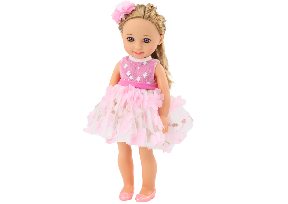 Pop Roze Jurk Lang Haar Haarspeldborstel 38cm