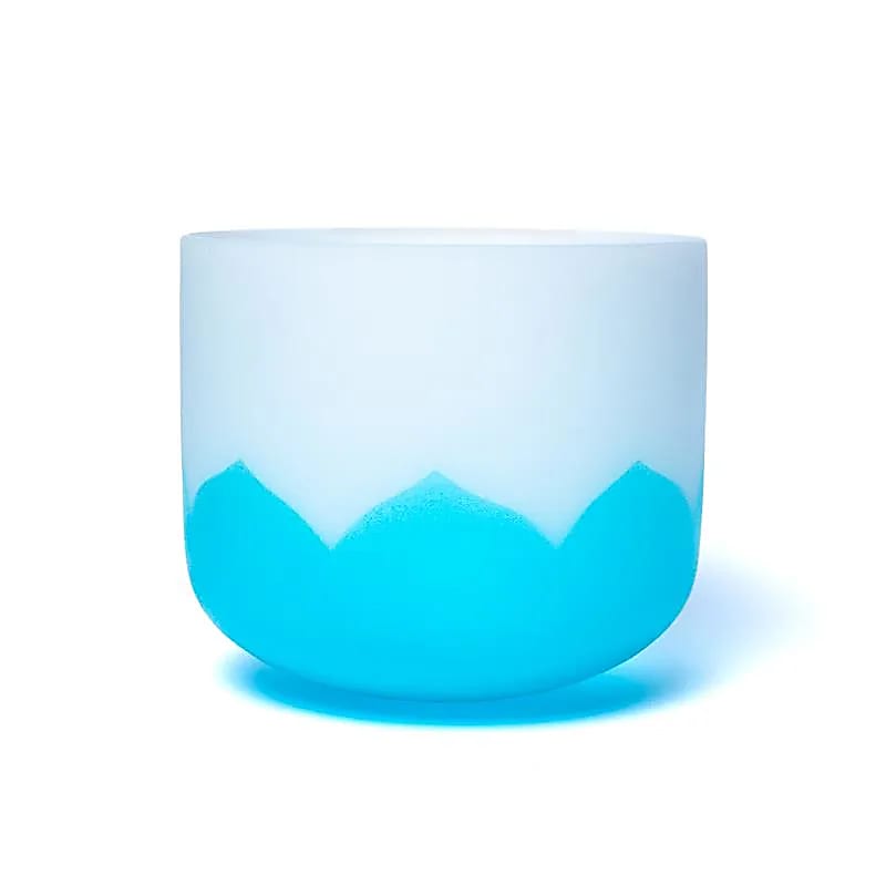 Crystal Singing Bowl Lotus Chakra 5 Gtone 432hz - 20cm