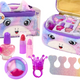 Beauty Set In Plush Cosmetic Bag Unicorn Nail Polish Shadows
