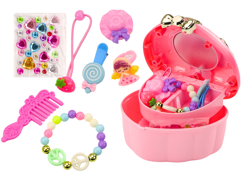 Set: Chest Heart Box Jewelry Box Accessories Mix