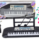 Pianoforte elettrico per bambini con supporto per microfono 37 tasti Melodie Nero