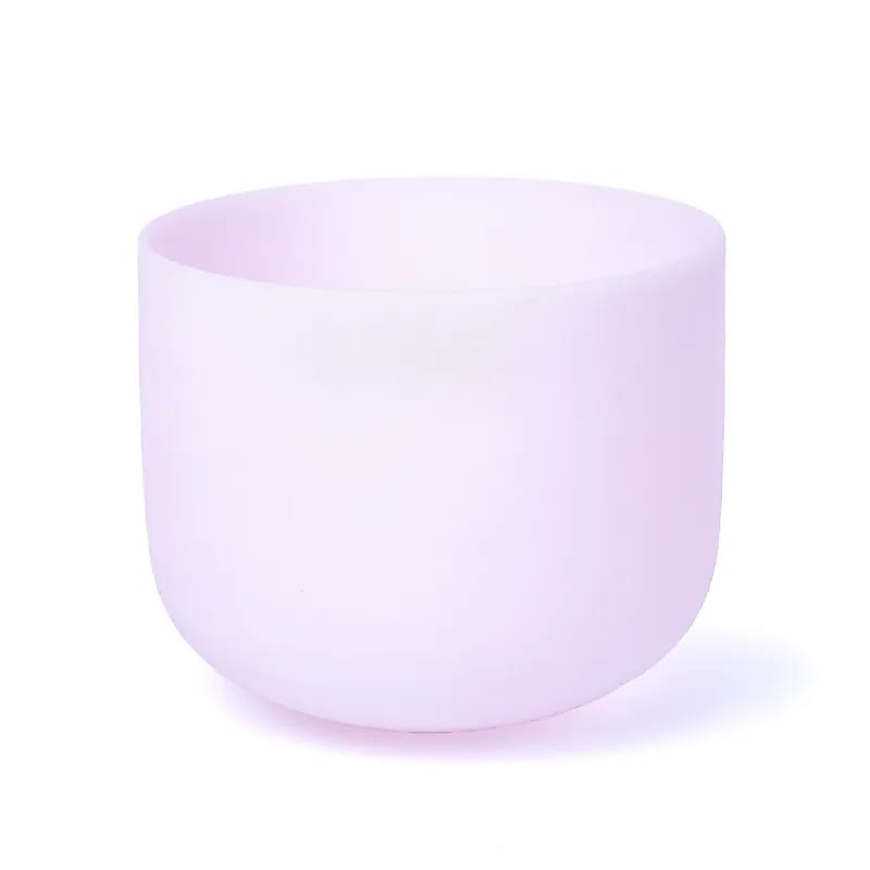 Tigela Cantante de Cristal Rosa Ftone 432 Hz + Bolsa - ±20 Cm