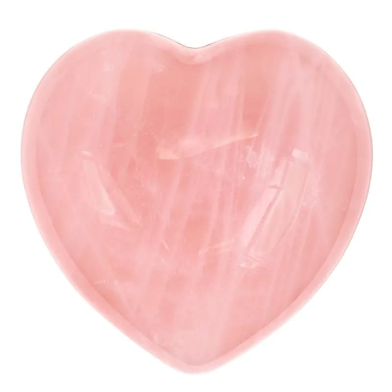 Piedra de preocupación en forma de corazón de cuarzo rosa - ±3,5 cm