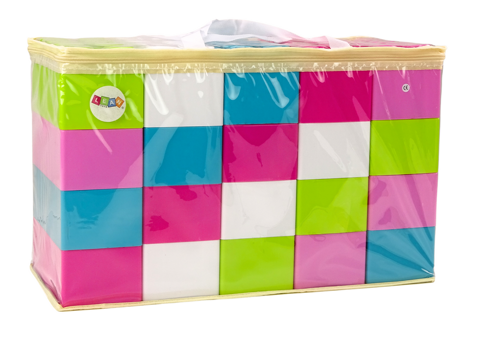 Large Oblong Construction Blocks In A Bag Colored Stickers 20 Pcs