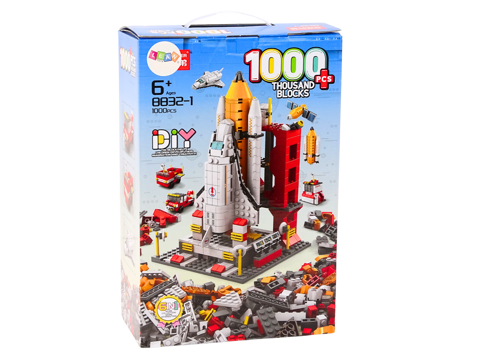 Construction Bricks Space Rocket 6in1 Space Vehicles 1000 Pcs.