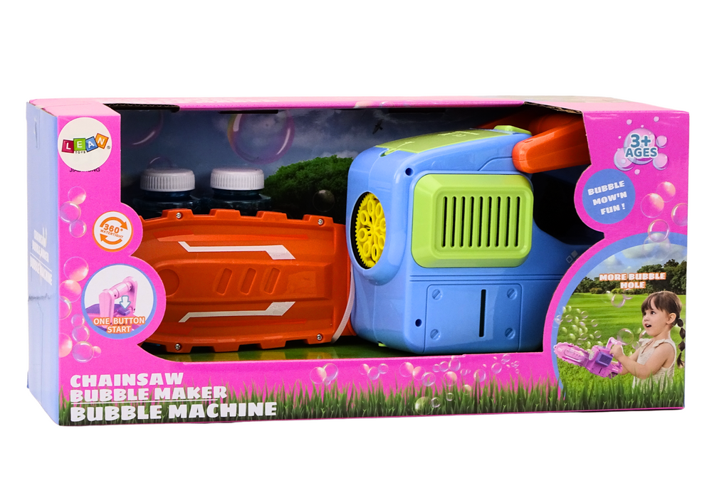Blue Chainsaw Bubble Machine