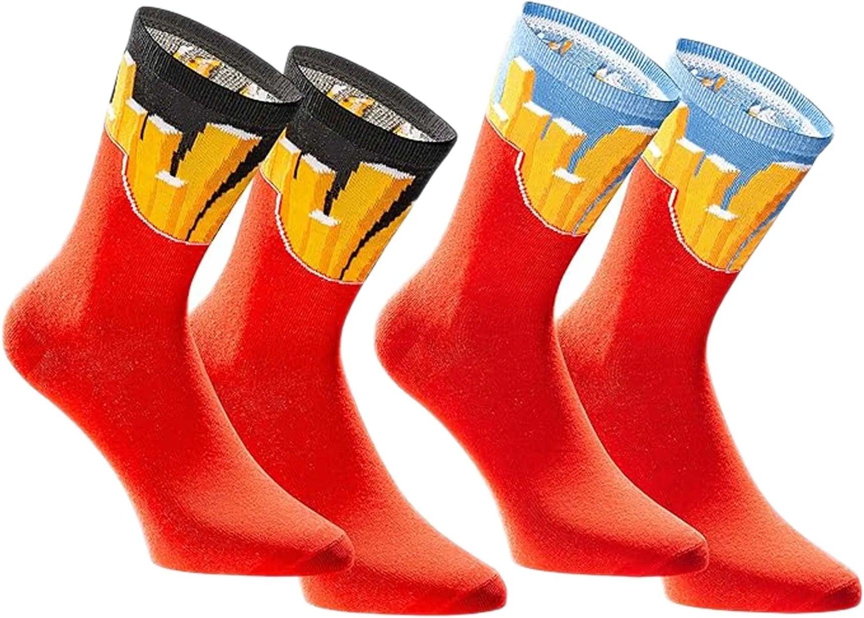 Sokken Tastic Unisex Sokken 2-pack Pommes Giftbox Rood