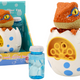 Dinosaur Bubble Machine In Liquid Egg