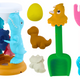 Sand Toy Set Grinder Spatula Rake Molds Dinosaurs
