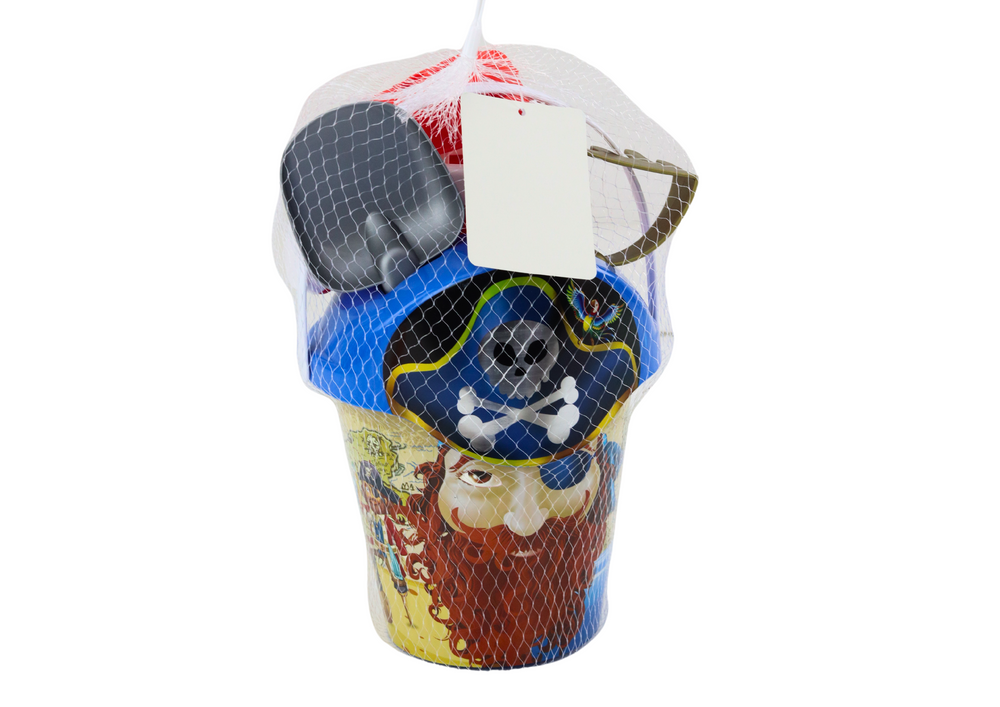Pirate Sand Set Bucket Watering Can Strainer Set Of 6 Pieces.