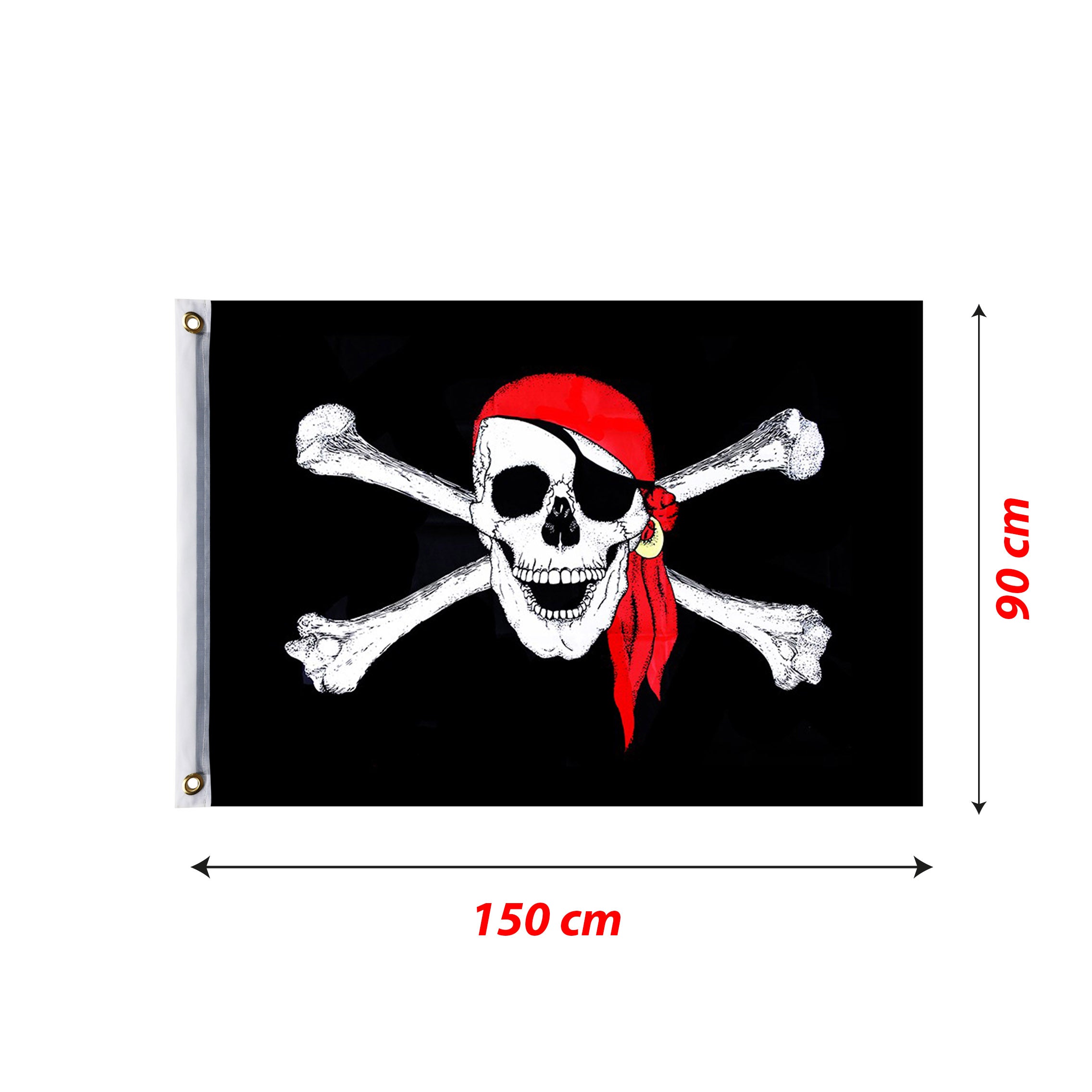 Die Piratenflagge 90 x 150 cm