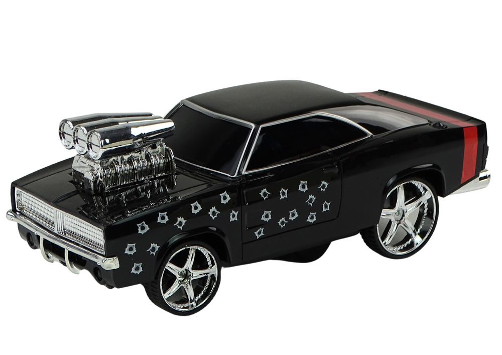 Remote Control Car 1:18 Drift 360 Lights Sounds Black