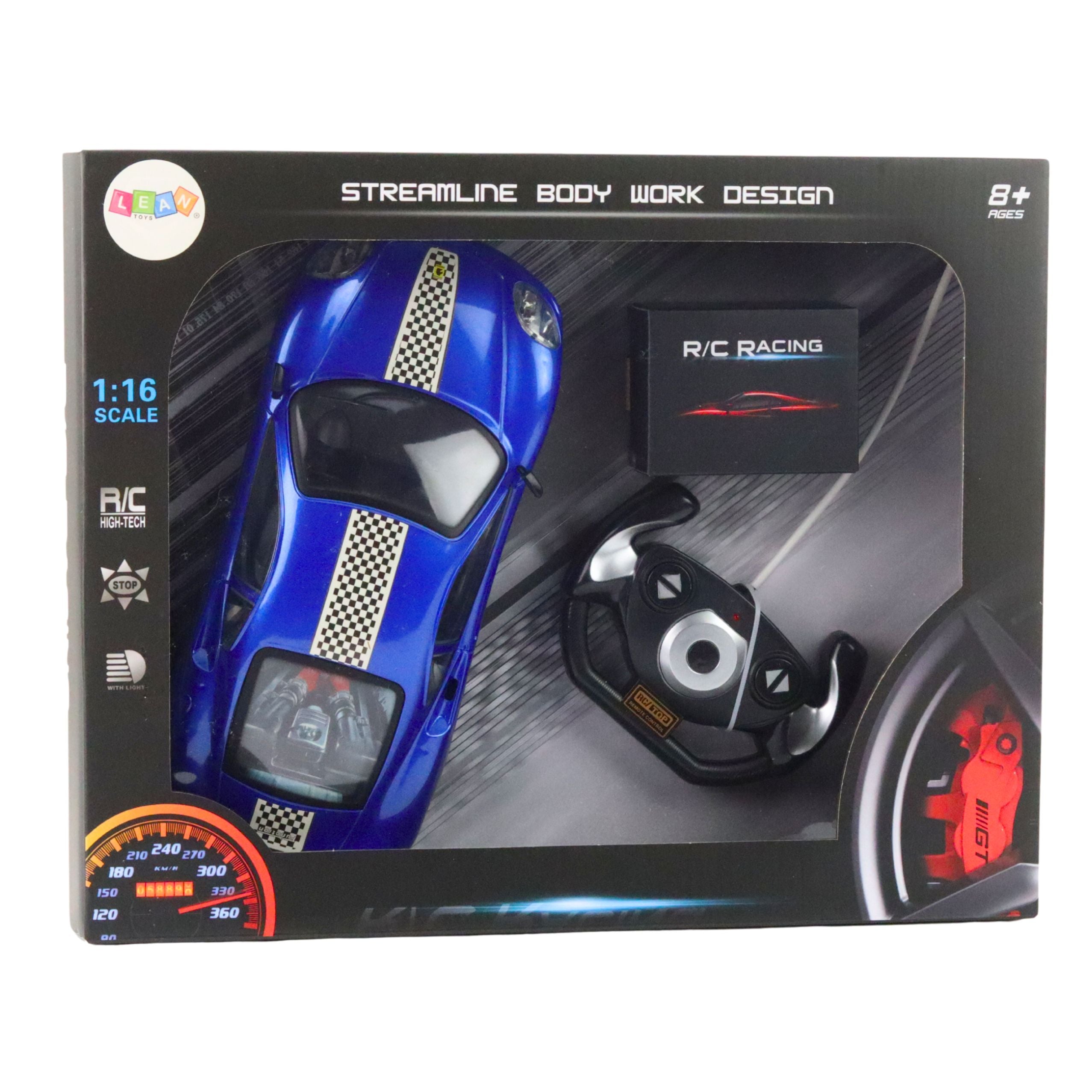 Remote Controlled Rc Sports Car Lights Blue 1:16