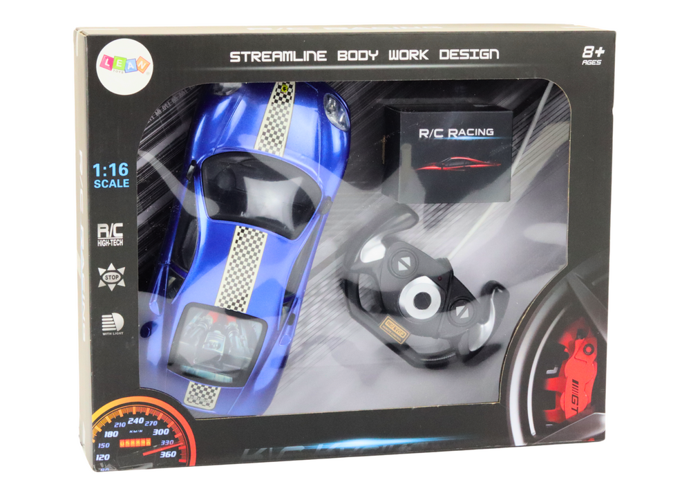 Rc Remote Control Car 1:16 Lights Blue