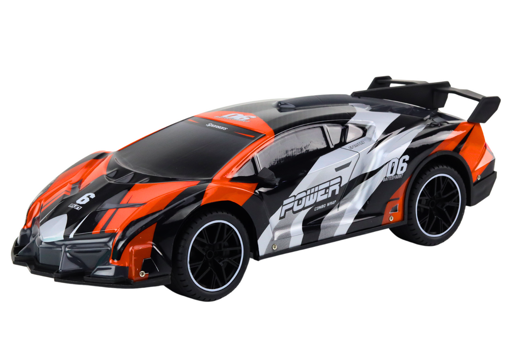 Remote Controlled Sports Car Rc 1:10 Orange Speed up To 25 Km/h