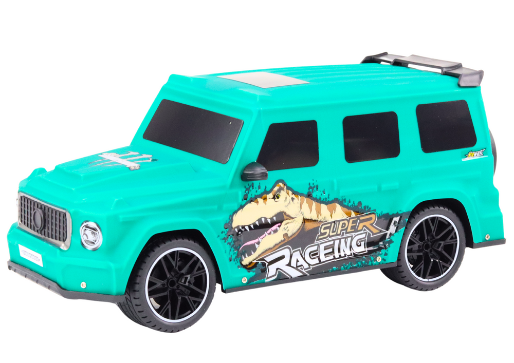 Remote Controlled Rc Car With Dinosaur 1:10 Scale Green