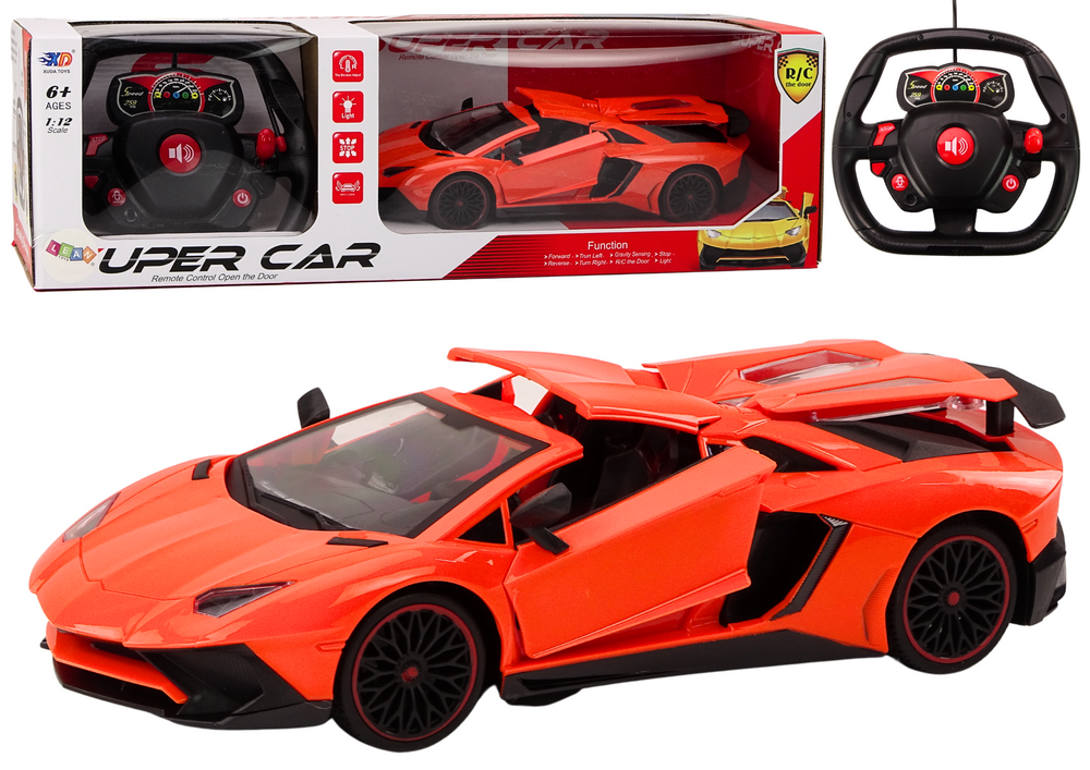 Rc Sports Car 1:12 Opening Doors Orange