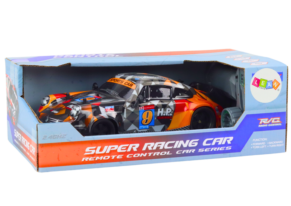 Rc Remote Control Car 1:18 Rubber Wheels Drift Orange