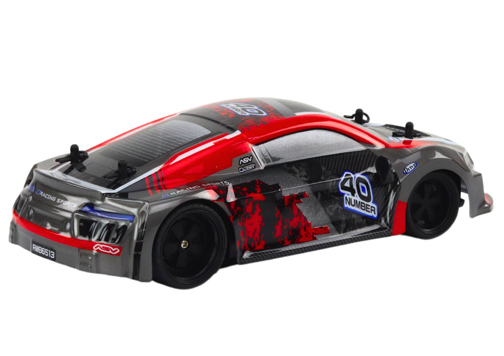 Rc Remote Control Car 1:18 Rubber Wheels Drift Red