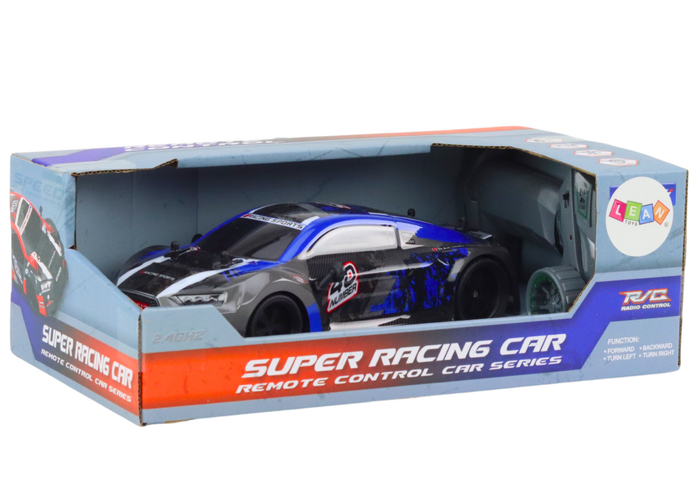Rc Remote Control Car 1:18 Rubber Wheels Drift Blue