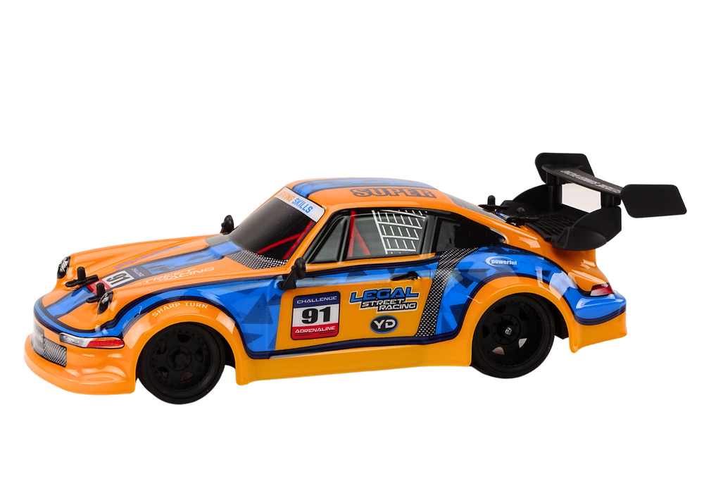 Rc Remote Control Car 1:16 Rubber Wheels Drift Orange