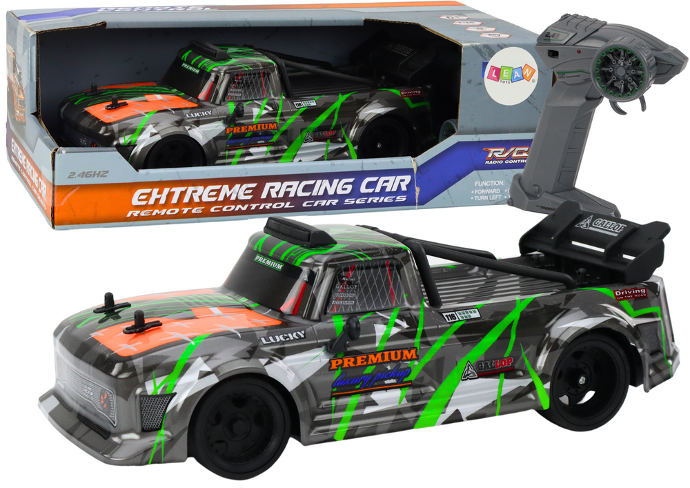 Rc Remote Control Car 1:16 Rubber Drift Wheels Gray-green