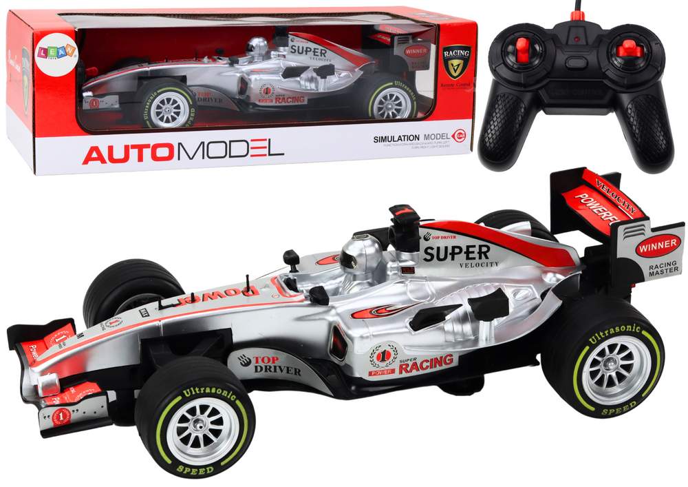 Remote Controlled Rc Racer 1:12 Silver Lights Sounds