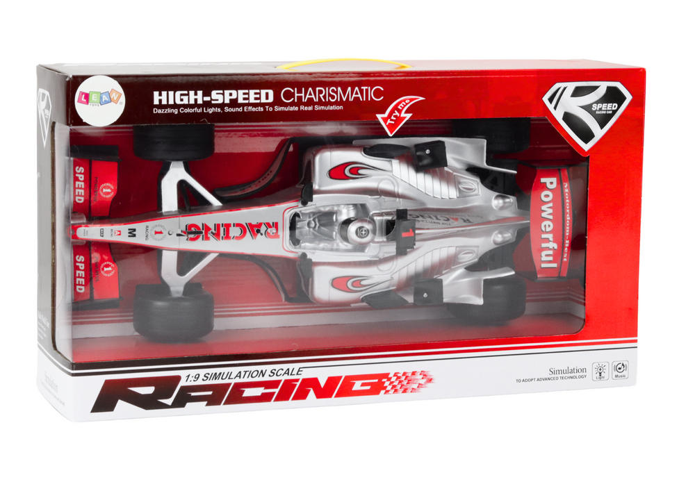 Racer Sports Car With 1:9 Drive Silver Sounds