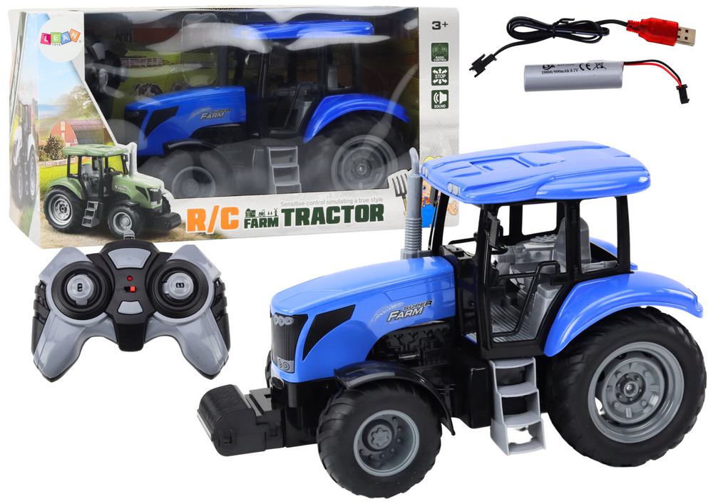 Remote Controlled Tractor Rc 2.4g Sounds Blue