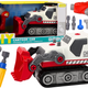 Cartoon Crawler Excavator For Turning Diy White