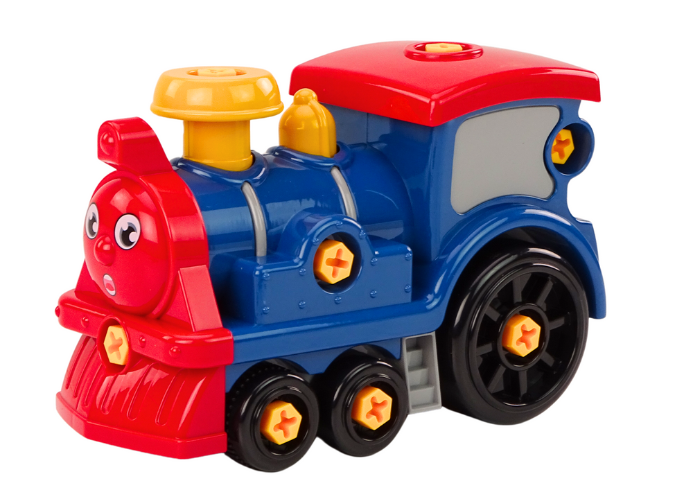 Cartoon Turning Locomotive Diy Navy Blue