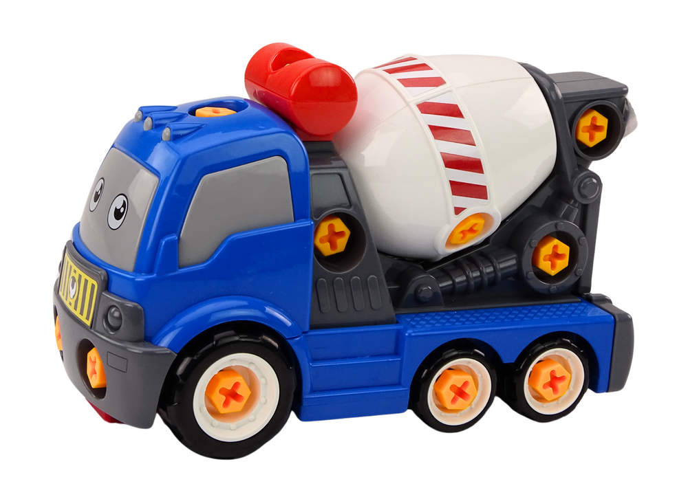 Cartoon Concrete Mixer Truck For Turning Diy Blue