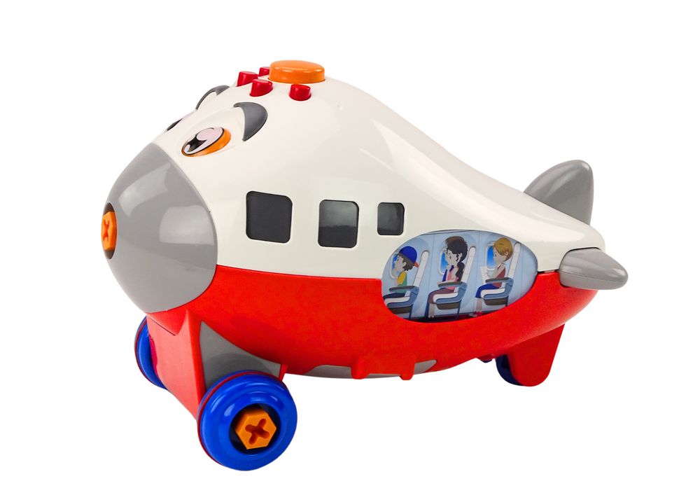 Cartoon Airplane Twisting Wings Diy Red